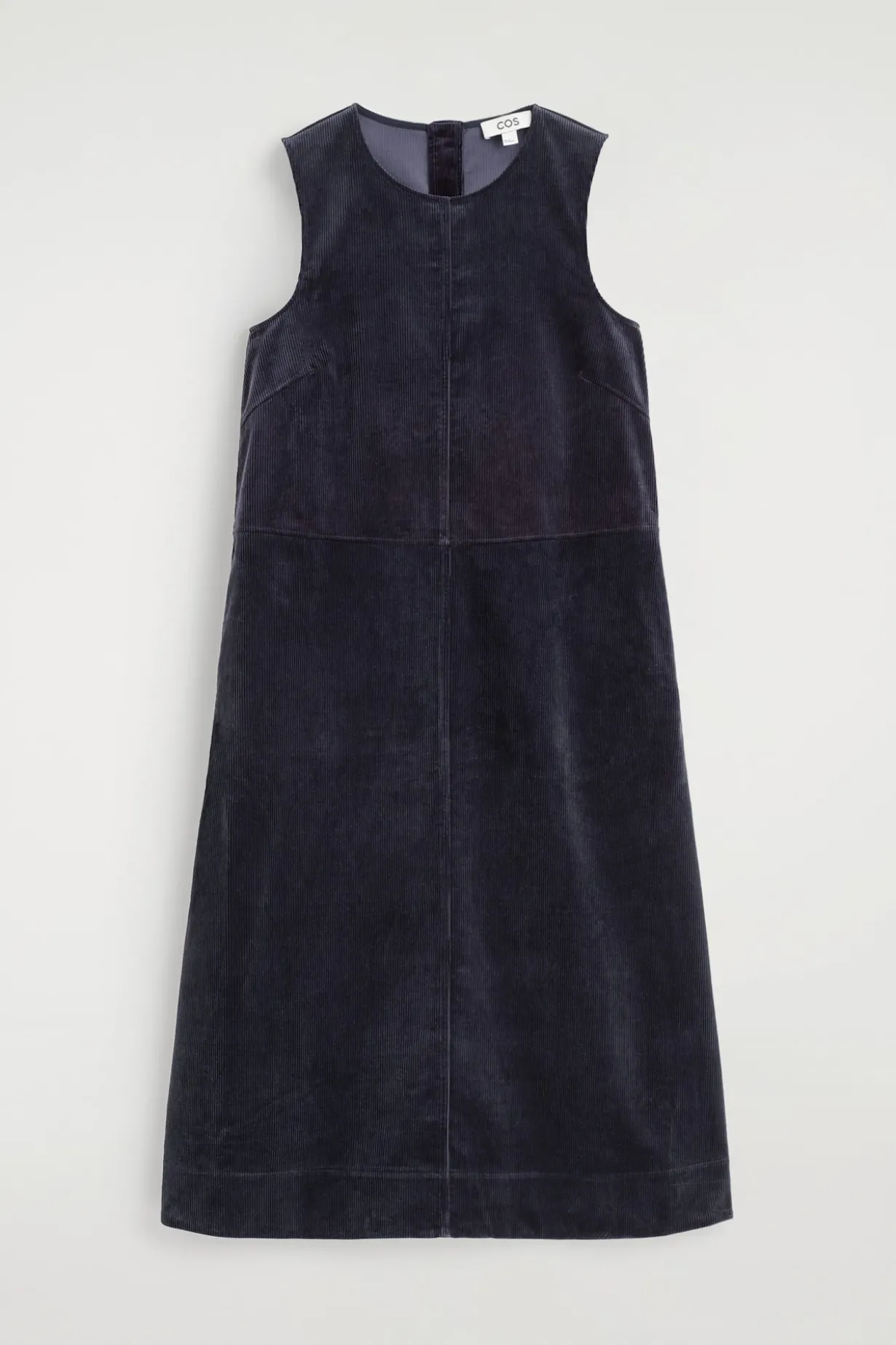 A-LINE CORDUROY MIDI DRESS
