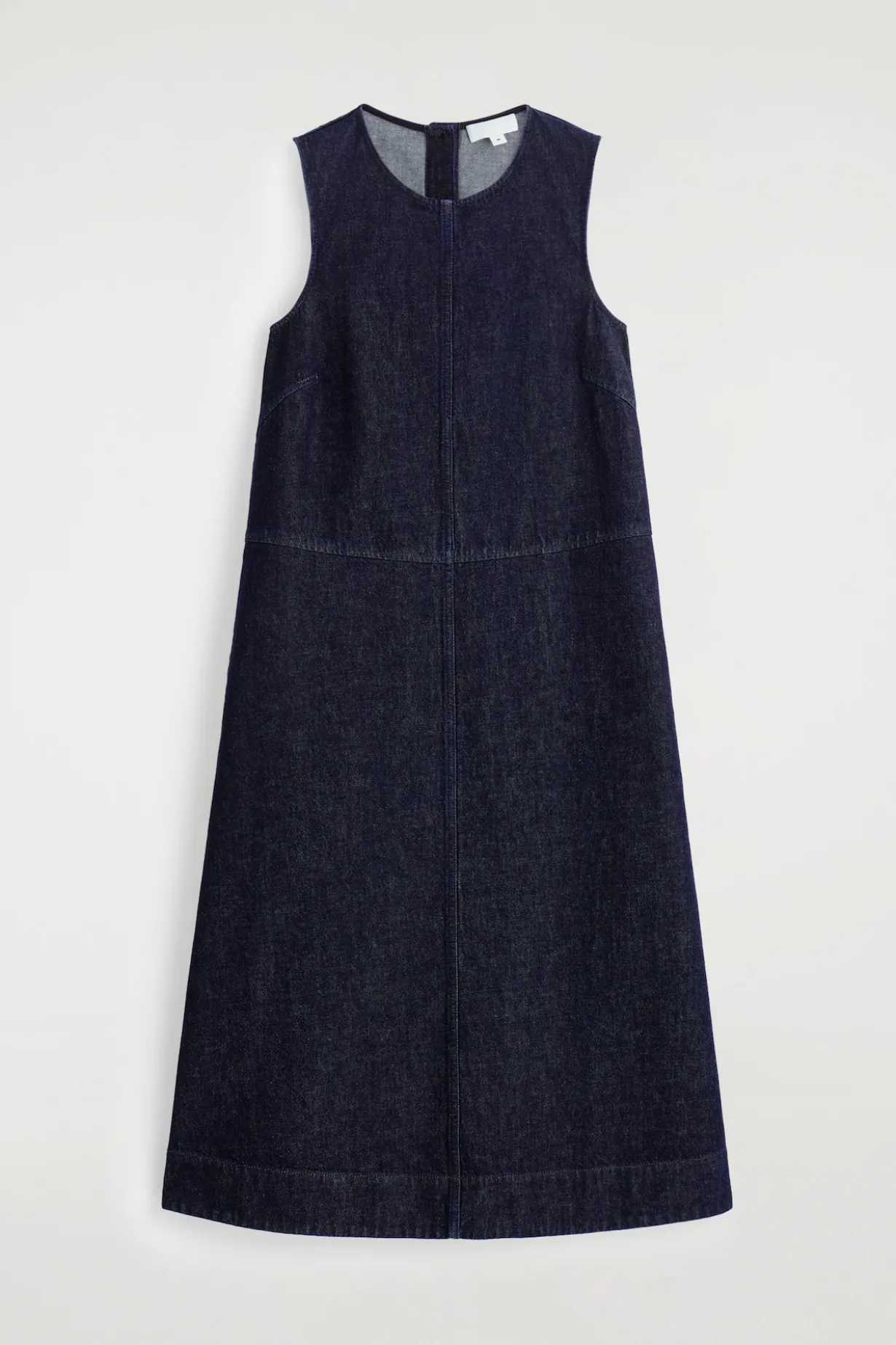 A-LINE DENIM MIDI DRESS