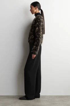 ANIMAL-JACQUARD MERINO WOOL CARDIGAN