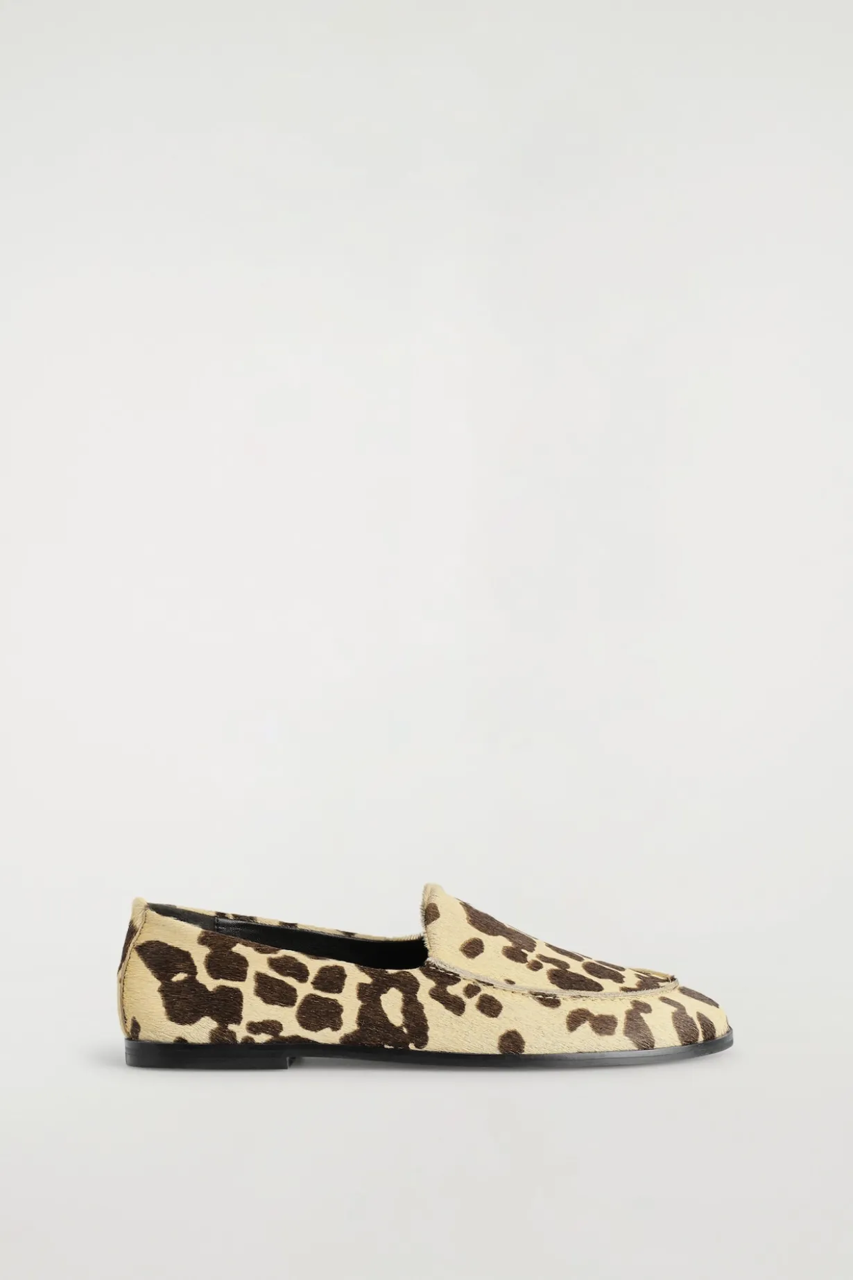 ANIMAL-PRINT PONY HAIR EFFECT LEATHER LOAFERS