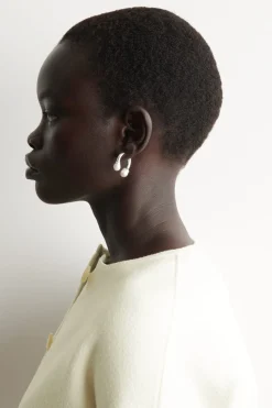 ARCHED FRESHWATER PEARL EARRINGS