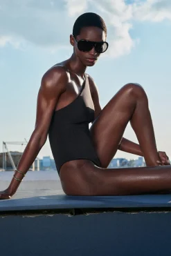 ASYMMETRIC DOUBLE-FACED SWIMSUIT