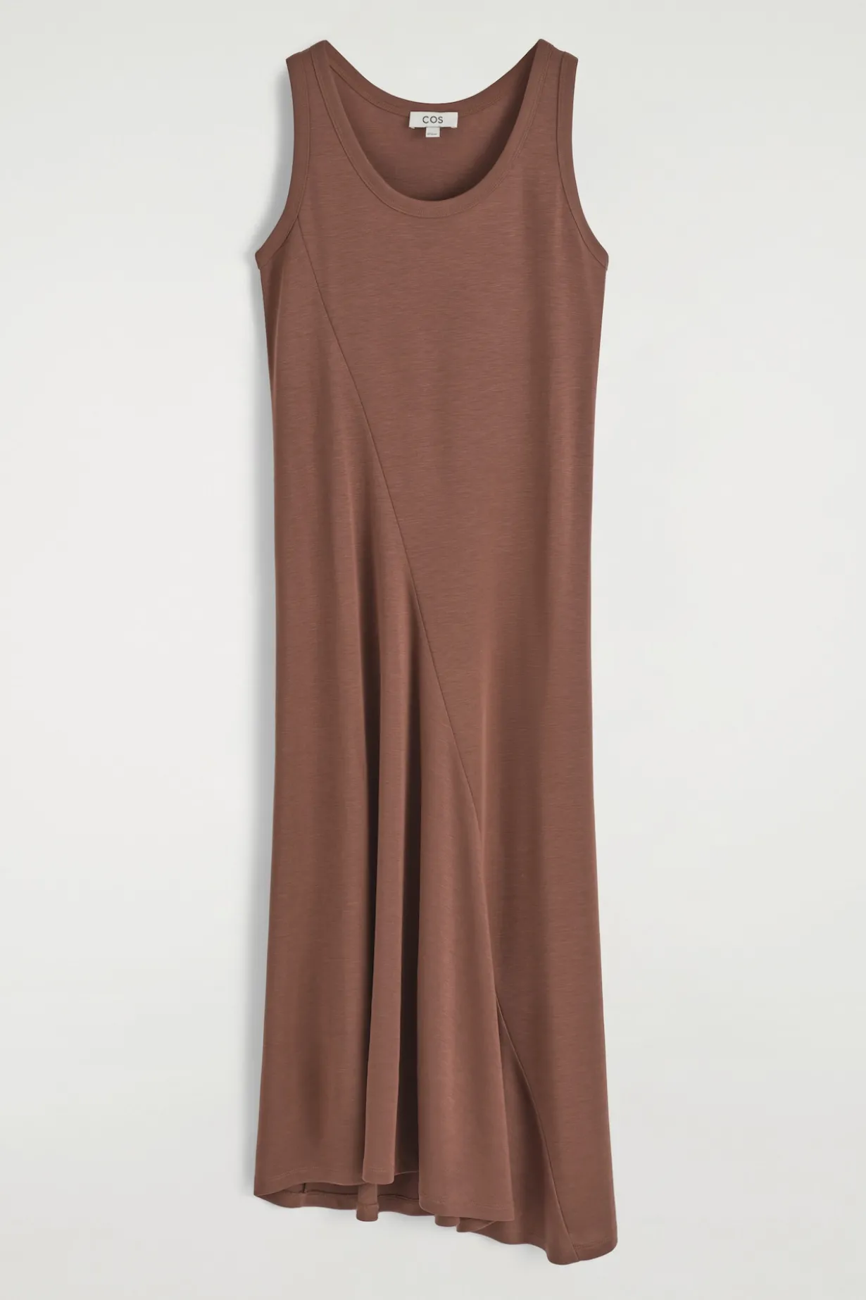 ASYMMETRIC JERSEY MIDI DRESS