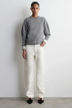 BALLOON-SLEEVE MERINO WOOL SWEATER
