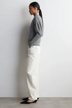 BALLOON-SLEEVE MERINO WOOL SWEATER