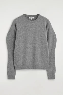 BALLOON-SLEEVE MERINO WOOL SWEATER