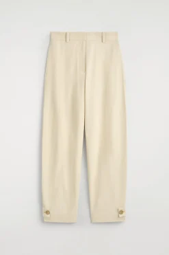 BARREL-LEG COTTON UTILITY PANTS
