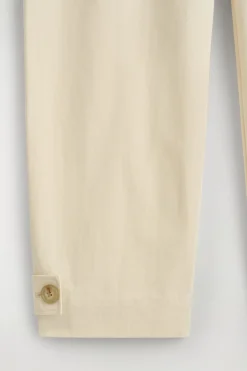 BARREL-LEG COTTON UTILITY PANTS