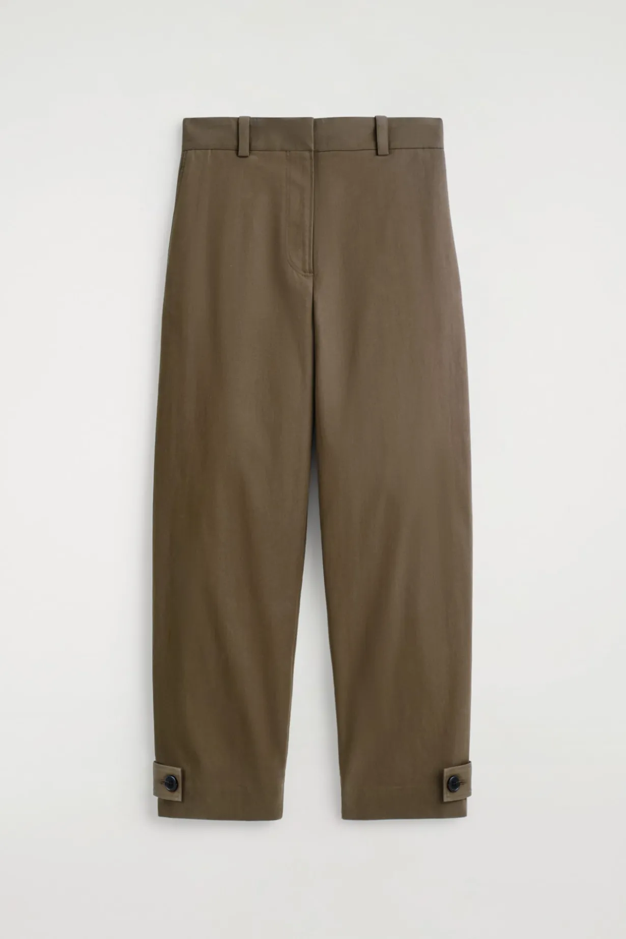BARREL-LEG COTTON UTILITY PANTS