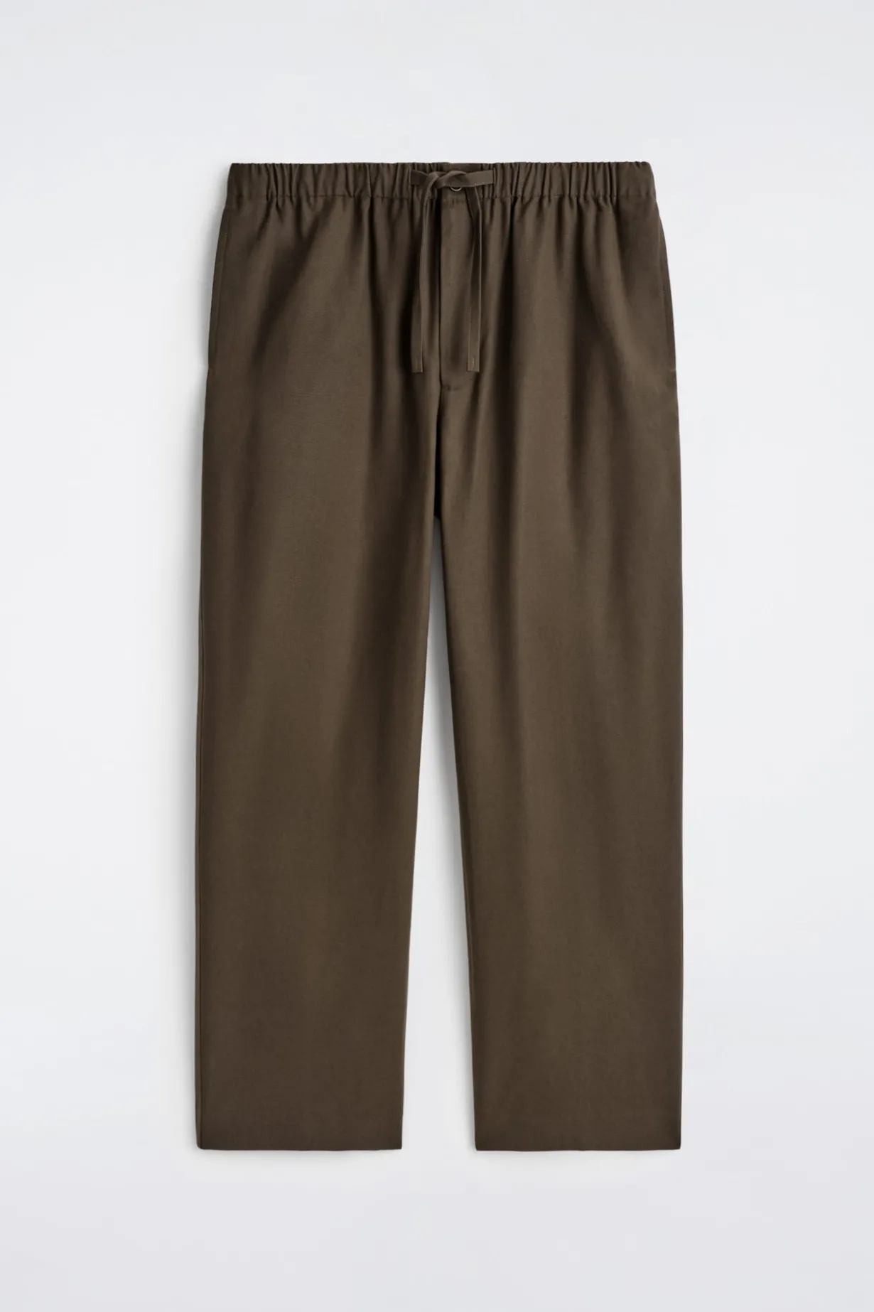 BARREL-LEG DRAWSTRING PANTS