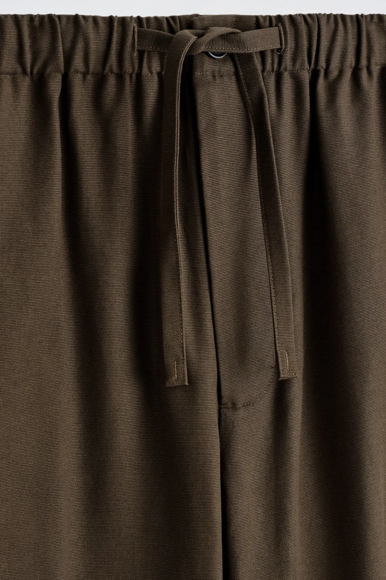 BARREL-LEG DRAWSTRING PANTS