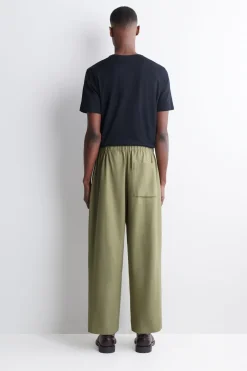 BARREL-LEG DRAWSTRING PANTS