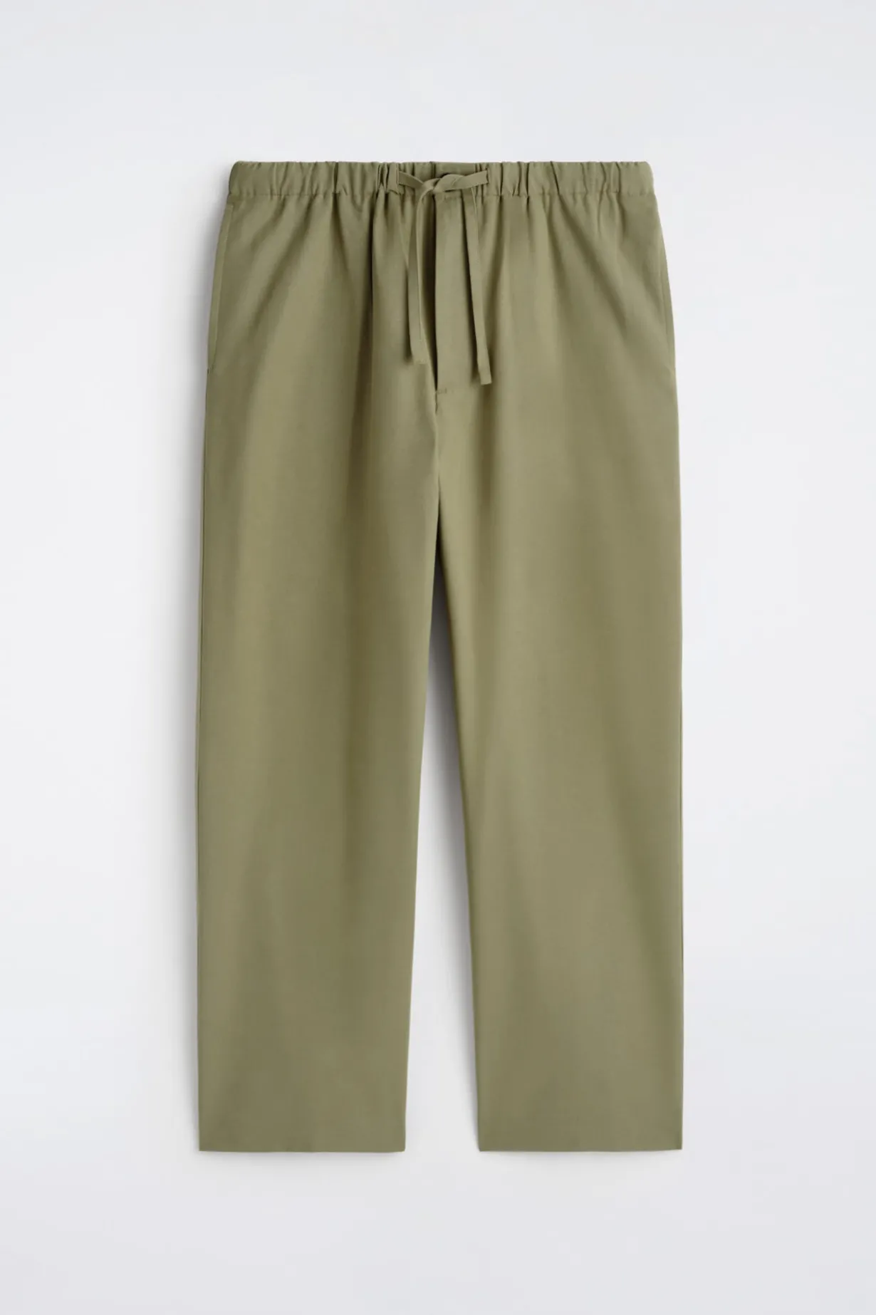 BARREL-LEG DRAWSTRING PANTS