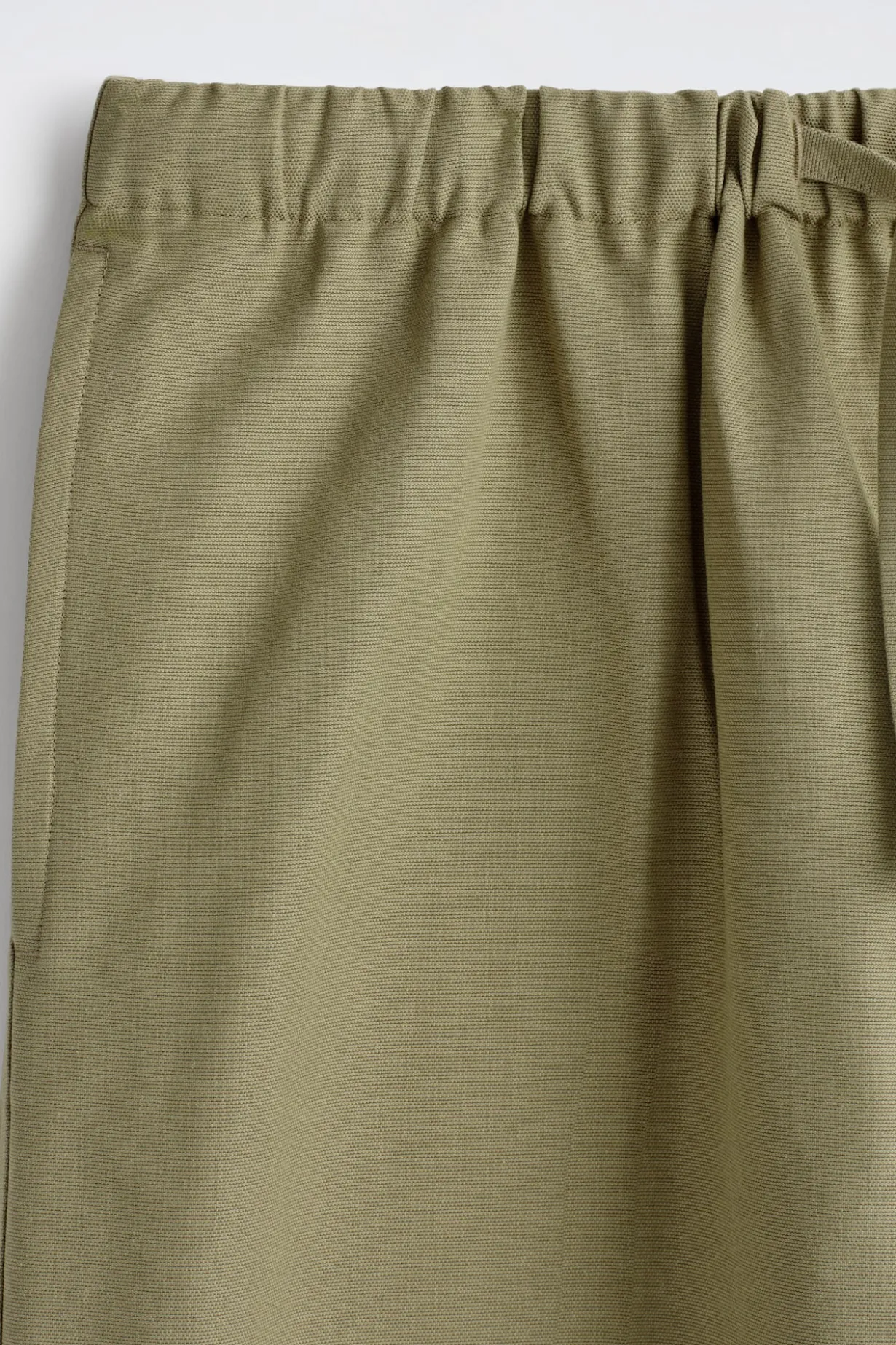 BARREL-LEG DRAWSTRING PANTS