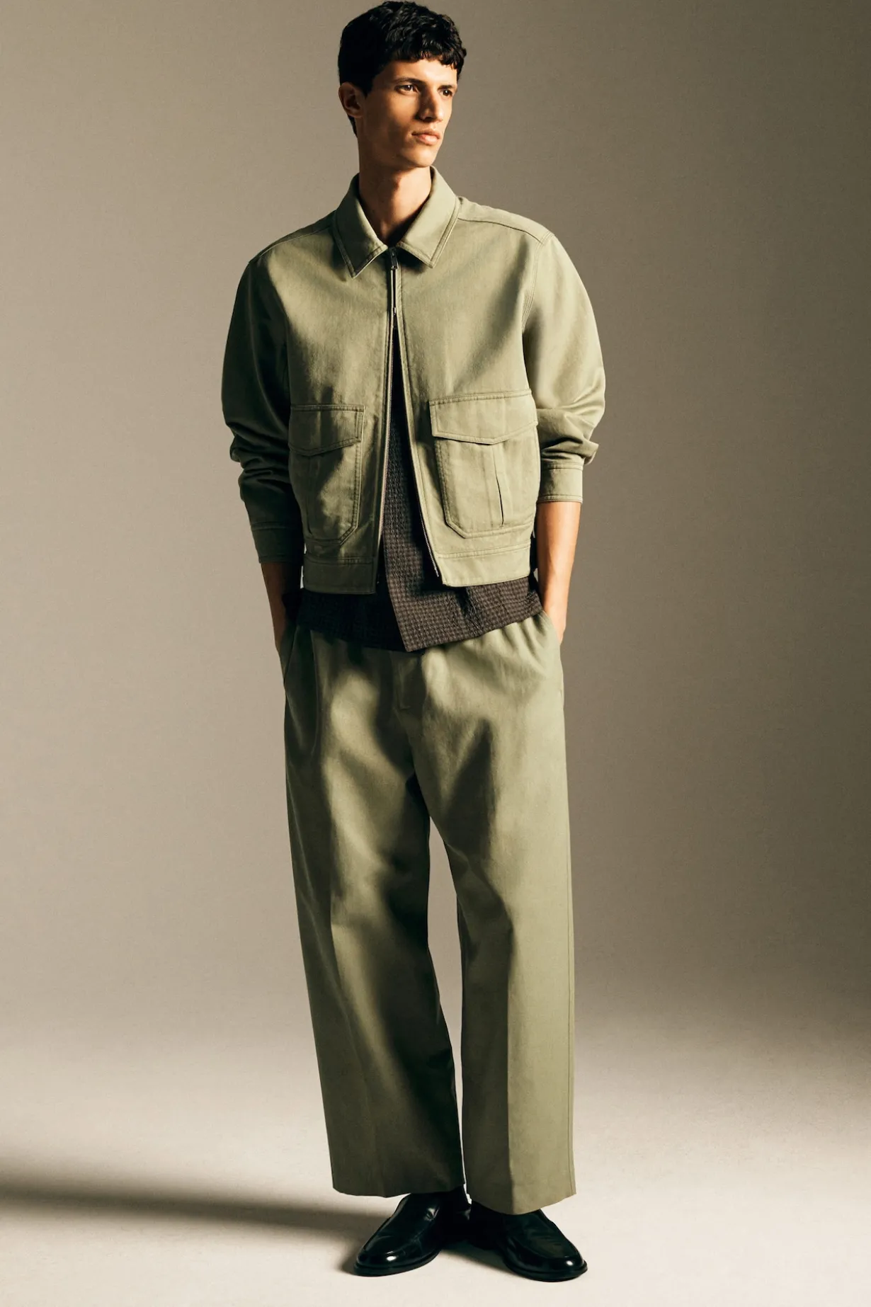 BARREL-LEG DRAWSTRING PANTS