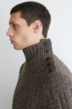 BASKETWEAVE WOOL SWEATER