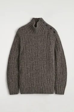 BASKETWEAVE WOOL SWEATER