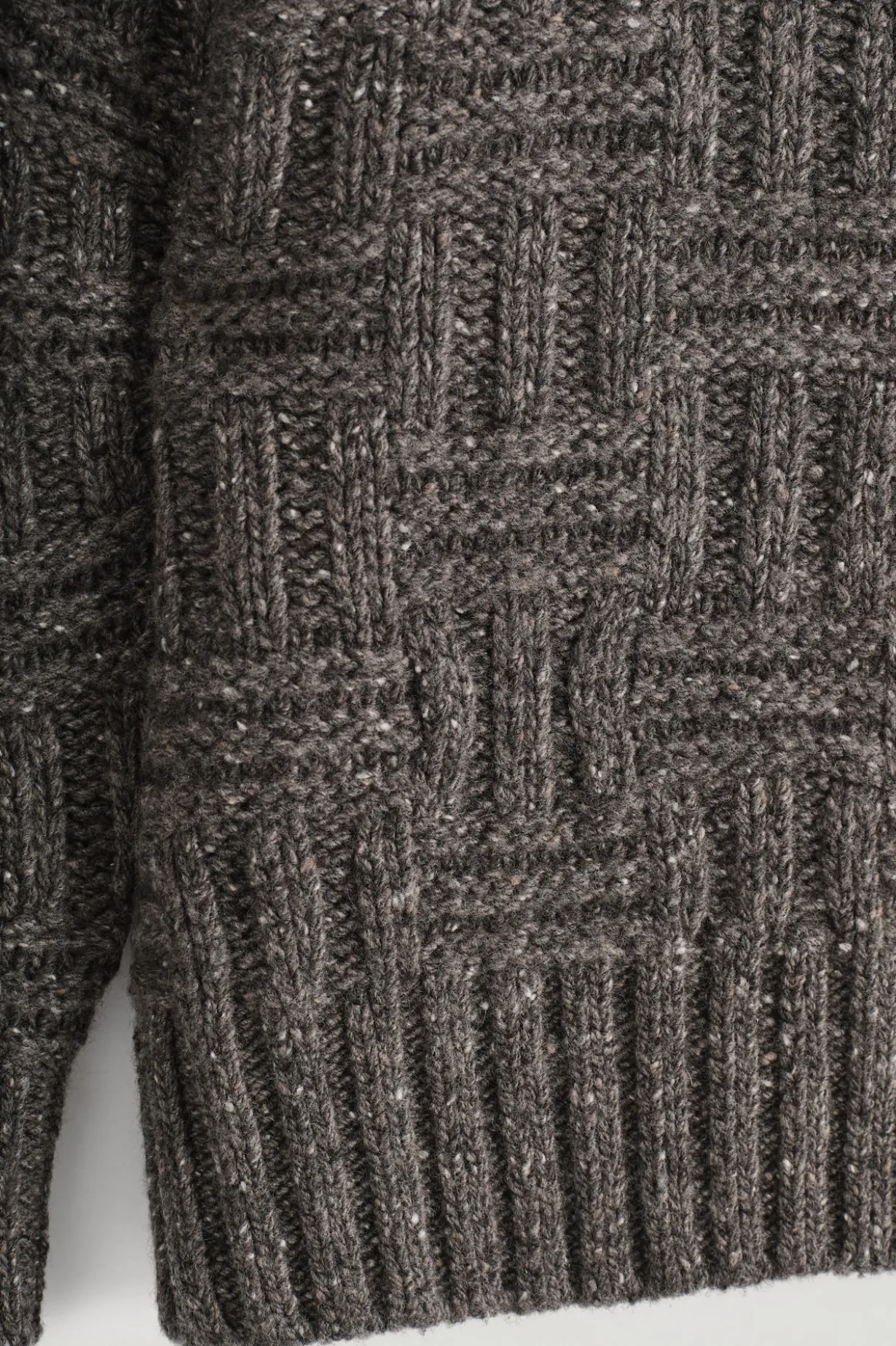BASKETWEAVE WOOL SWEATER