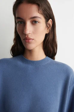 BELT-DETAIL MERINO WOOL SWEATER