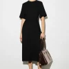 BELT-DETAIL MIDI T-SHIRT DRESS
