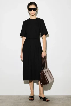 BELT-DETAIL MIDI T-SHIRT DRESS