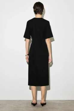 BELT-DETAIL MIDI T-SHIRT DRESS