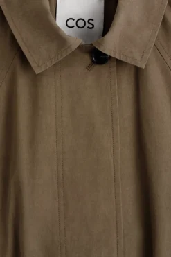 BELTED COTTON SHORT TRENCH COAT