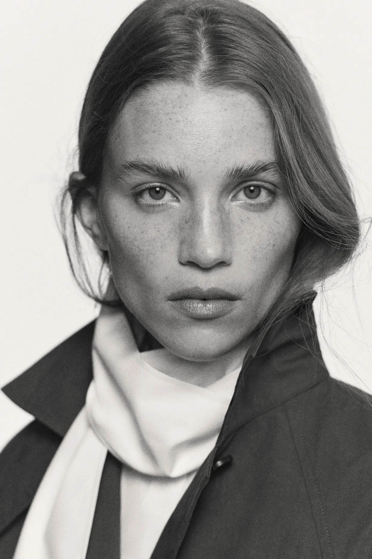 BELTED COTTON SHORT TRENCH COAT