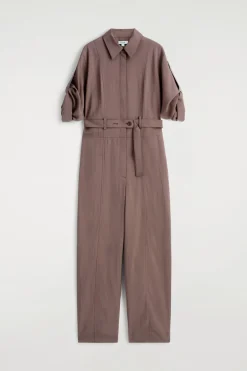 BELTED MODAL COVERALL