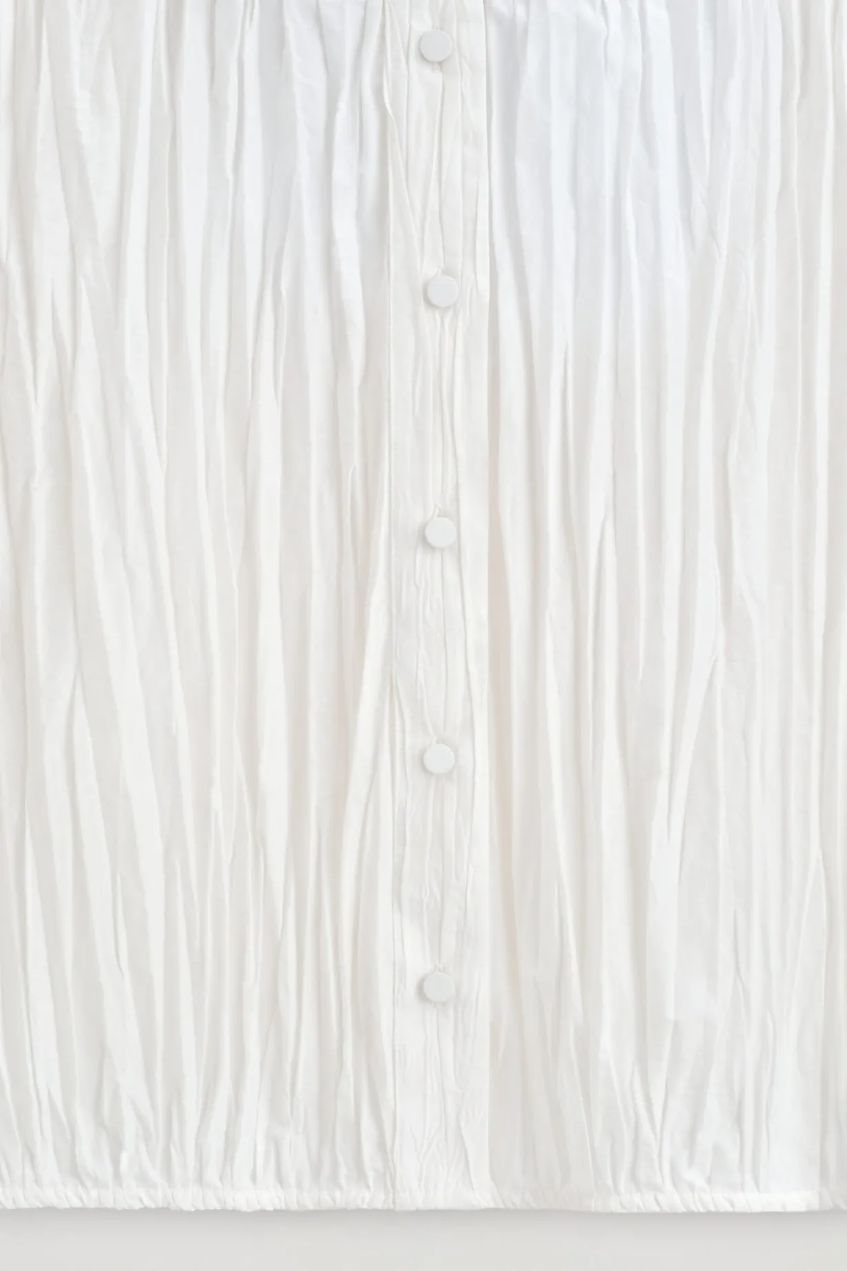 BIB-FRONT CRINKLED-COTTON SHIRT