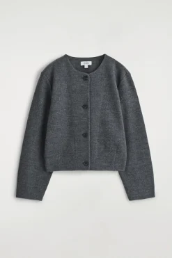 BOILED MERINO WOOL CARDIGAN