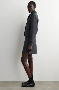 BOILED MERINO WOOL MINI SKIRT