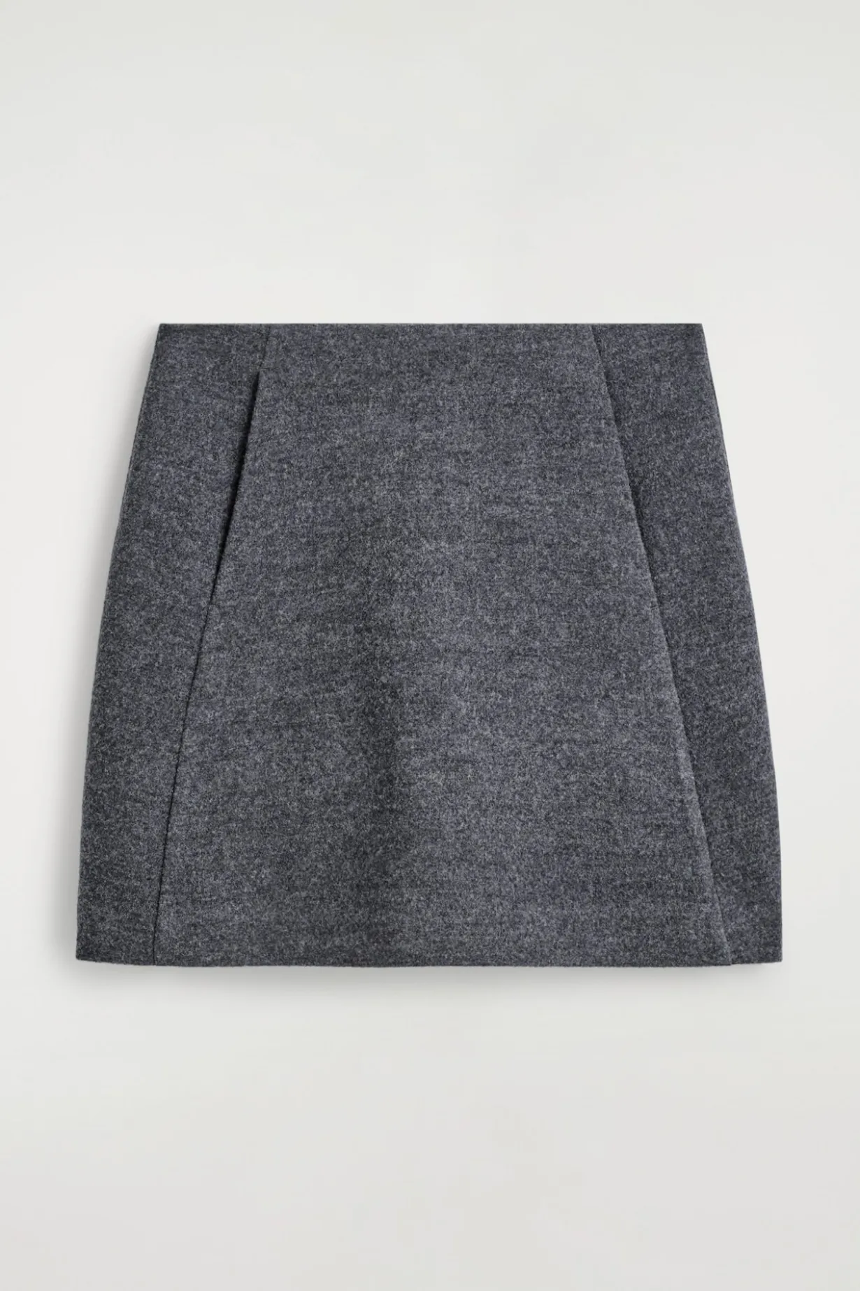BOILED MERINO WOOL MINI SKIRT