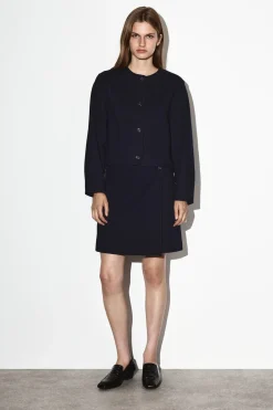 BOILED MERINO WOOL MINI SKIRT