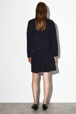 BOILED MERINO WOOL MINI SKIRT