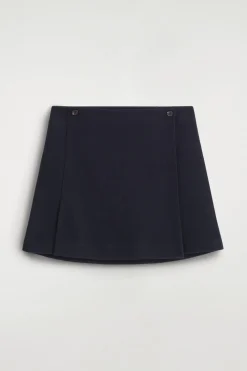 BOILED MERINO WOOL MINI SKIRT