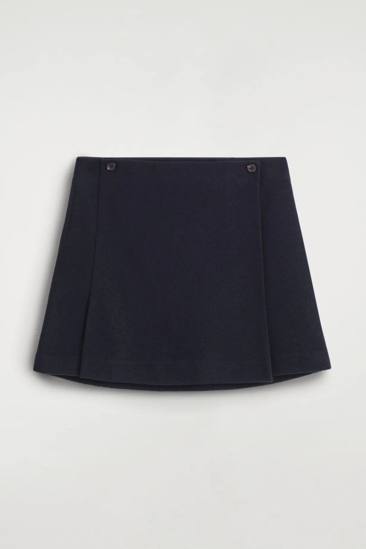BOILED MERINO WOOL MINI SKIRT