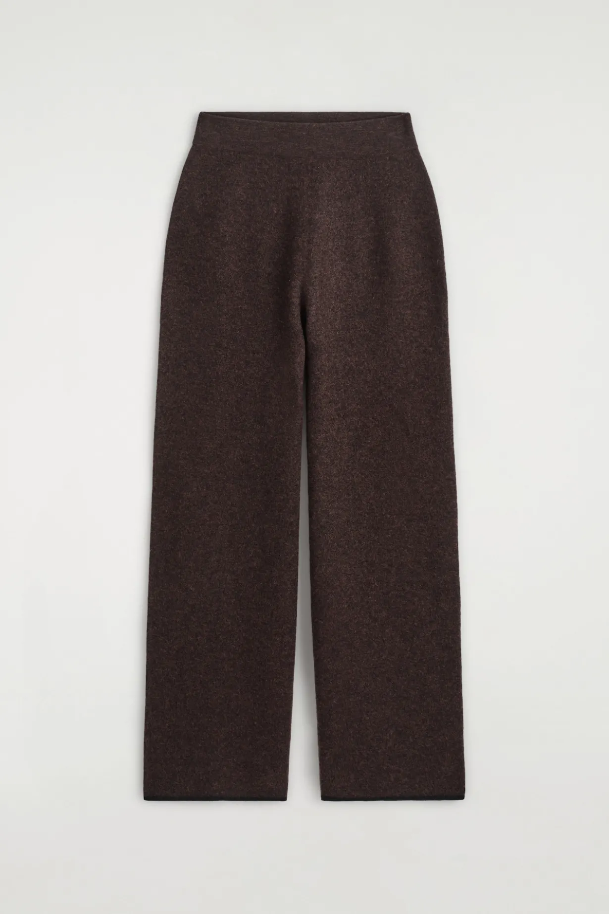BOILED MERINO WOOL WIDE-LEG PANTS