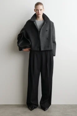 BOILED WOOL-BLEND SHORT JACKET