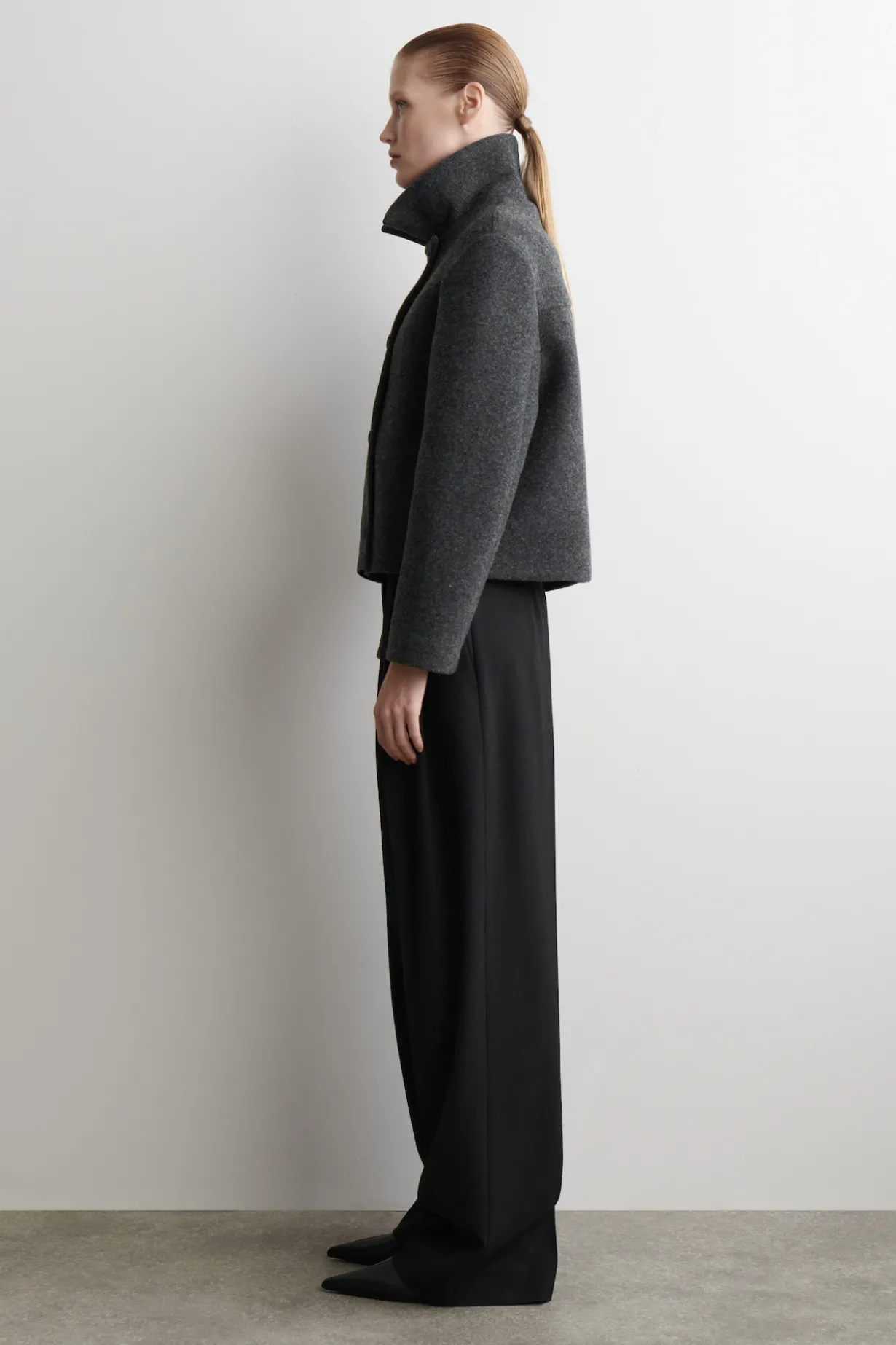BOILED WOOL-BLEND SHORT JACKET