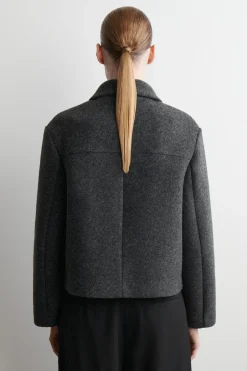 BOILED WOOL-BLEND SHORT JACKET