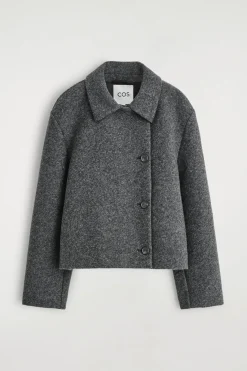 BOILED WOOL-BLEND SHORT JACKET