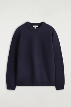 BOILED-WOOL CREW-NECK SWEATER