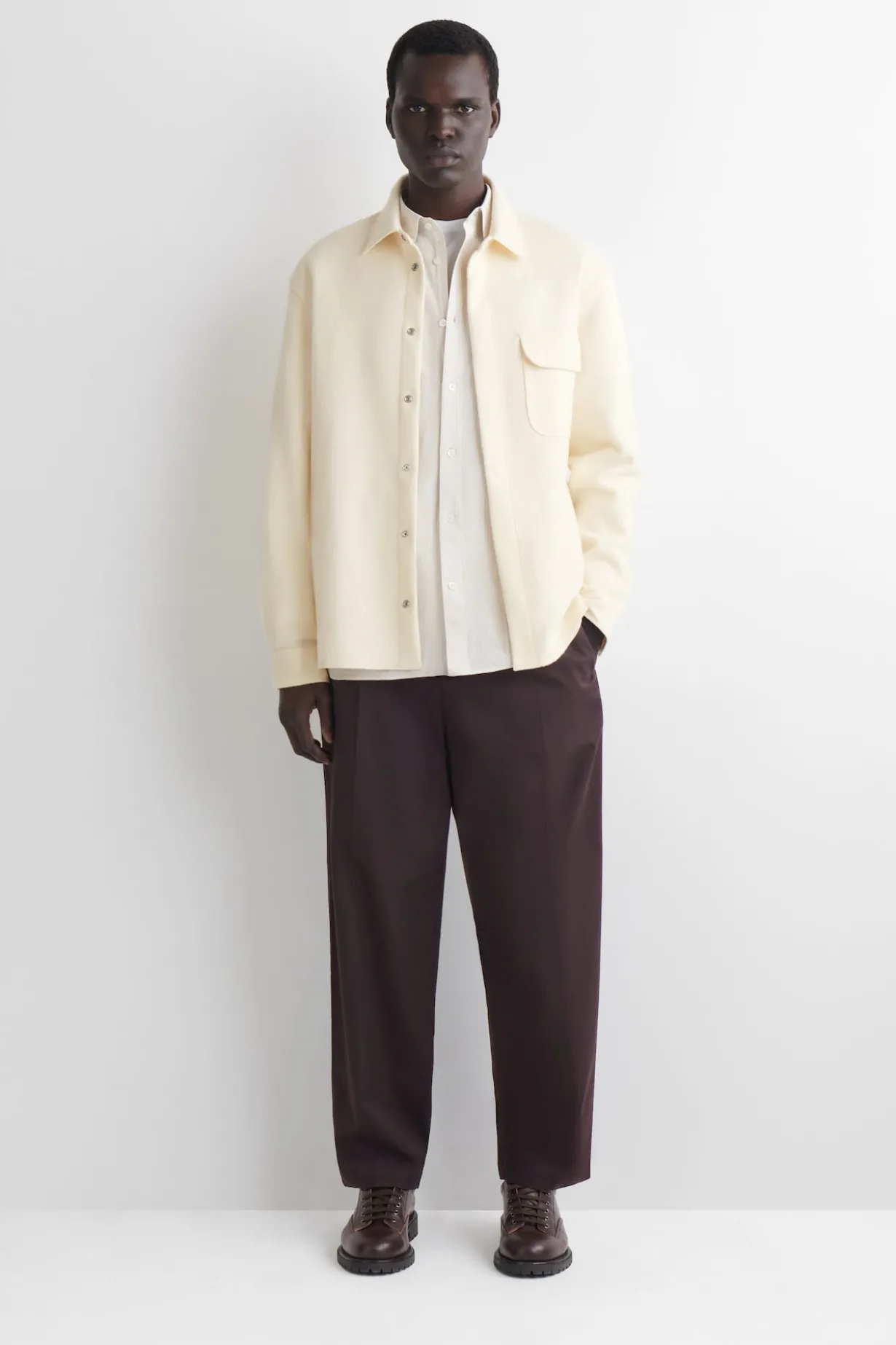 BOILED-WOOL OVERSHIRT