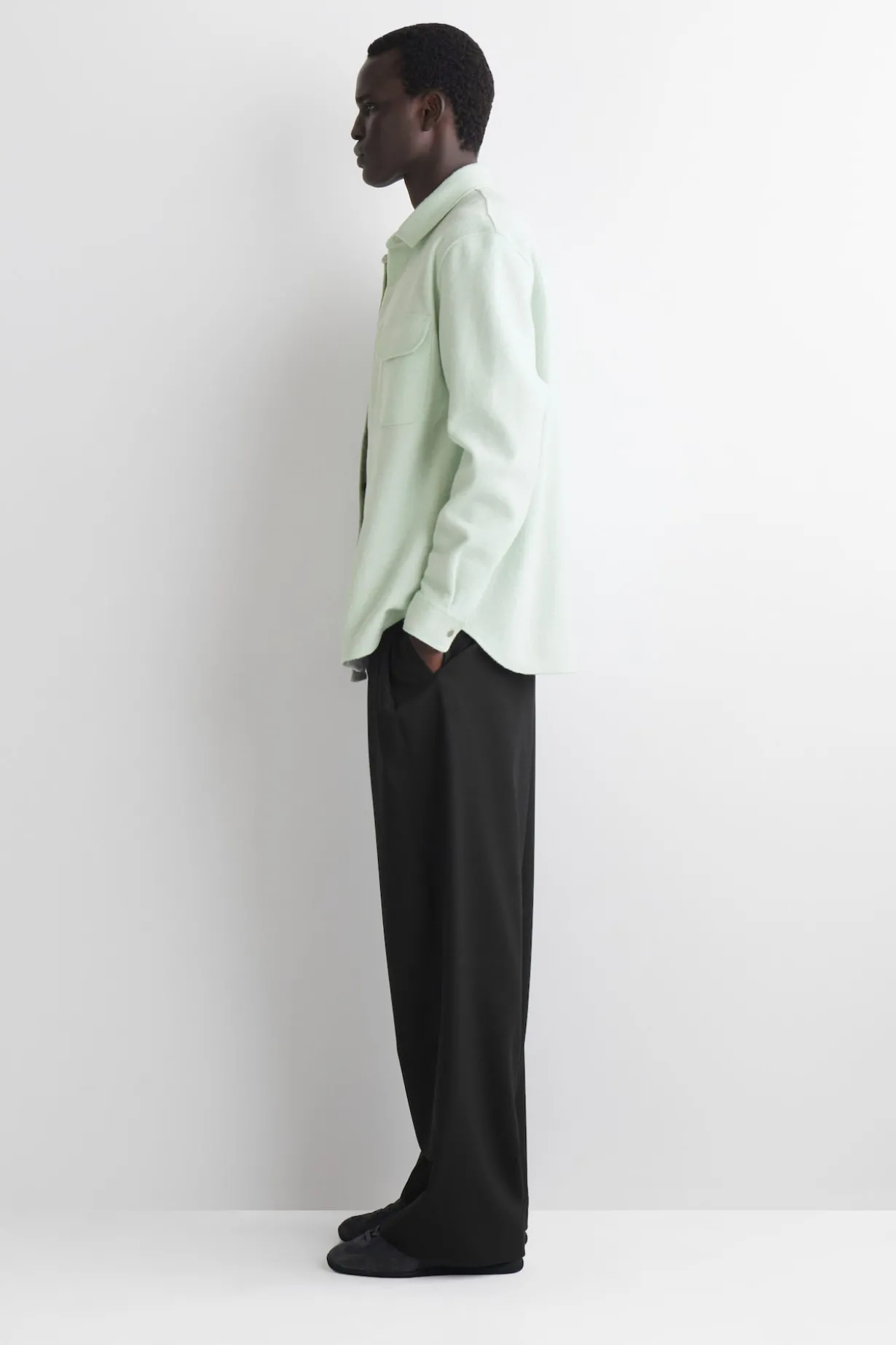 BOILED-WOOL OVERSHIRT