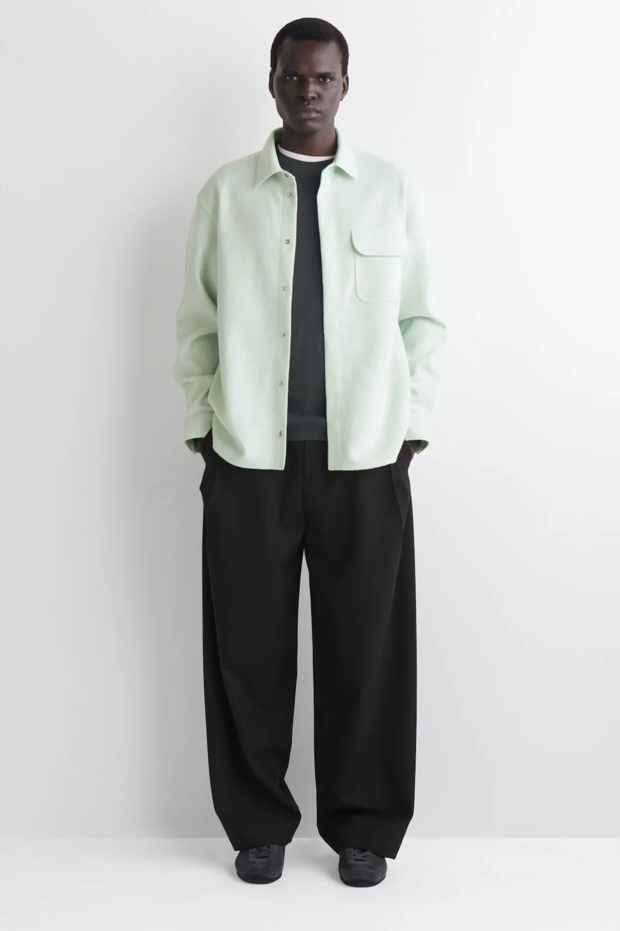 BOILED-WOOL OVERSHIRT