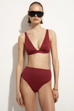 BONDED-SCUBA HIGH-WAISTED BIKINI BRIEFS