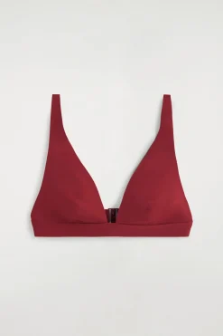 BONDED-SCUBA V-NECK BIKINI TOP