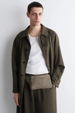 BRUNSWICK BELT BAG - CROC-EFFECT SUEDE
