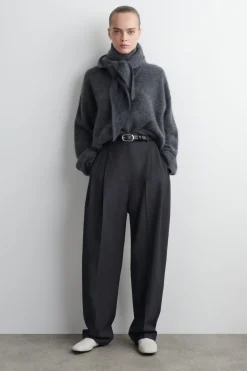 BRUSHED-CASHMERE CREW-NECK SWEATER